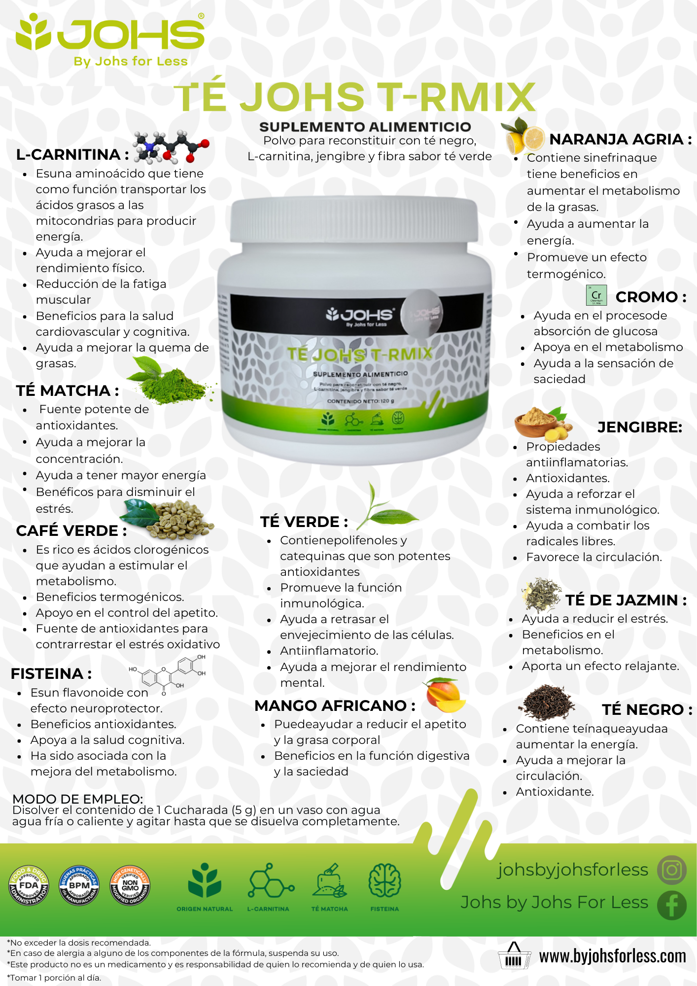 TÉ T-RMIX (¡OFERTA! 2 pz)